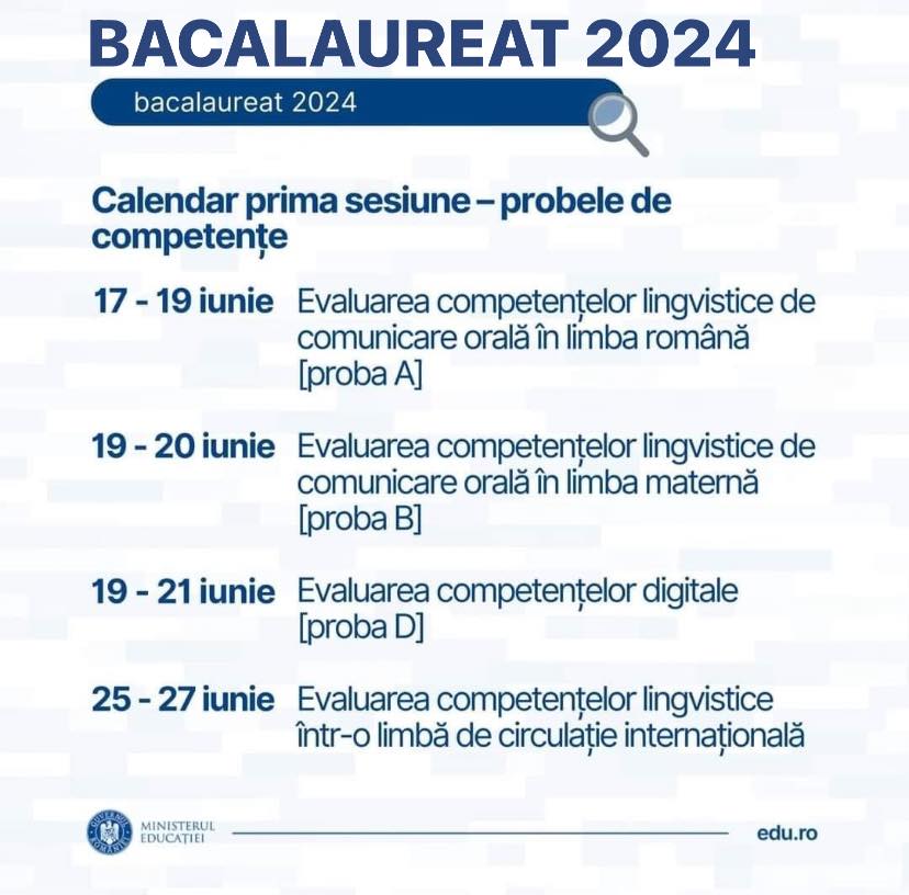 Începe examenul național de bacalaureat cu probele de evaluare a competențelor